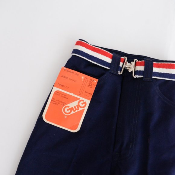 Vintage Great Western Garment Company 60's Dark Wash Straight Leg Jeans 27x34 - Picture 9 of 15